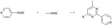 4-Cyanopyridine can be used to produce 6-methyl-2-pyridin-4-yl-pyrimidin-4-ylamine with acetonitrile by heating